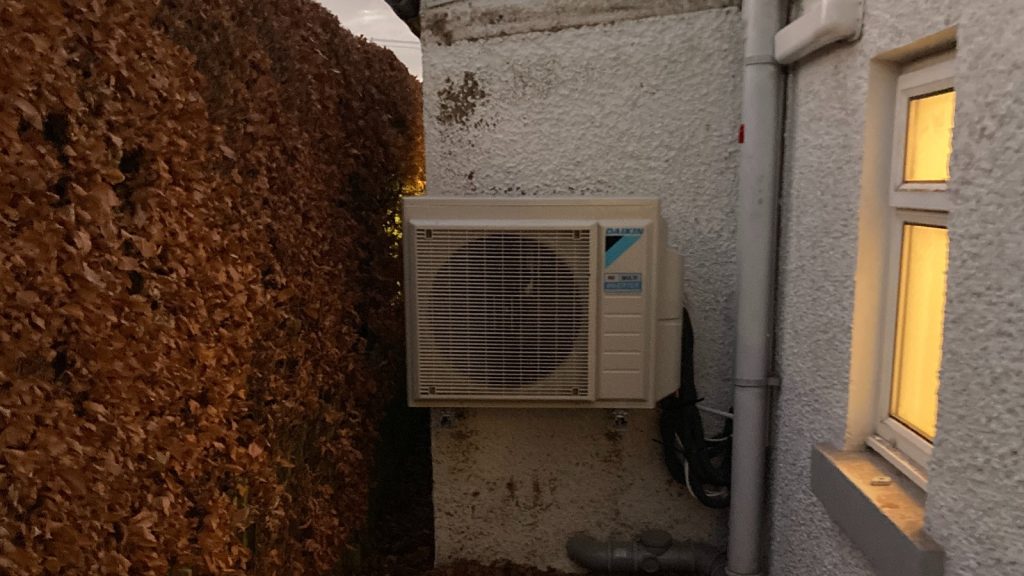 Eckford village hall's air to air heat pump