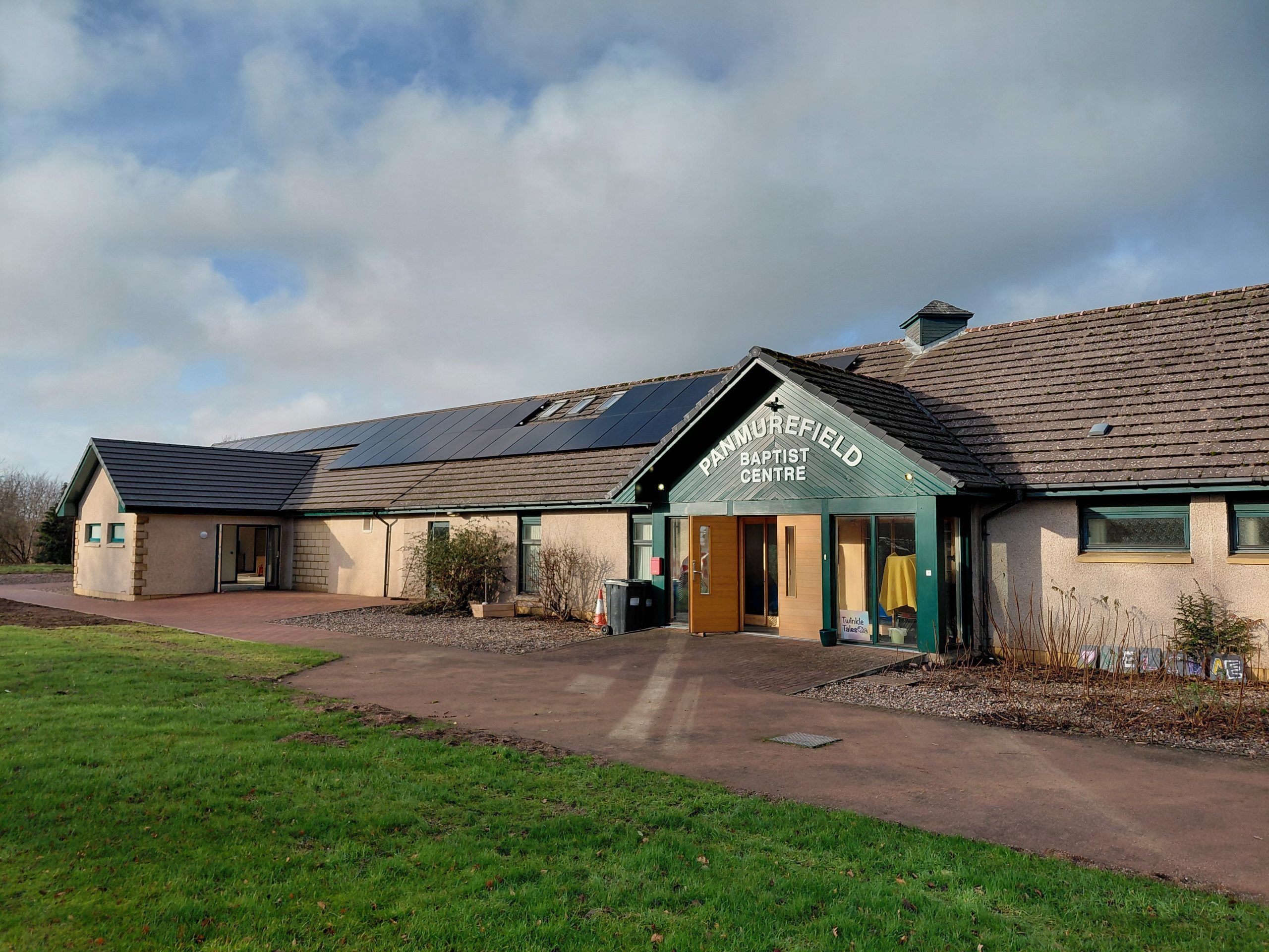 Solar panels on Broughty Ferry Baptist Church's roof